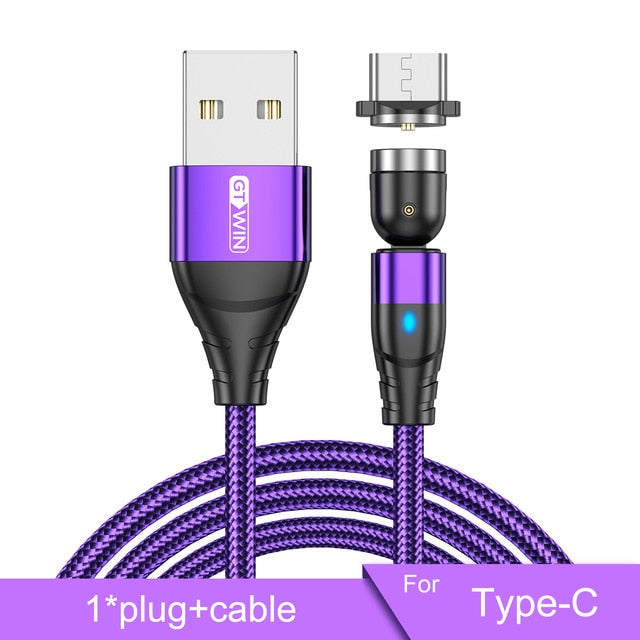 Magnetic USB Type C Cable 540 Degree Rotate
