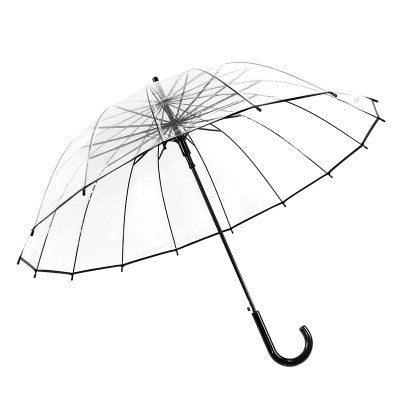 High Quality Big Long Handle Transparent Umbrella
